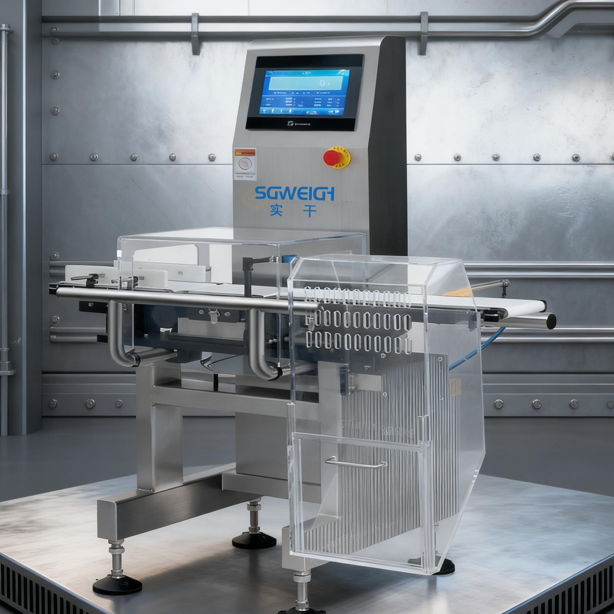 SG-300袋裝速干水泥2.2kg高速檢重秤高精度分選機